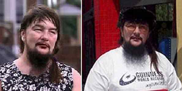 A mulher viva com a maior barba do mundo