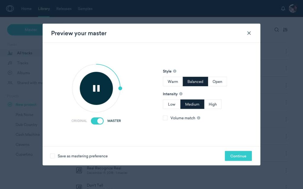 Mastering Preview EN | Dicas | dicas, LANDR, musica, streamings, trilha sonora